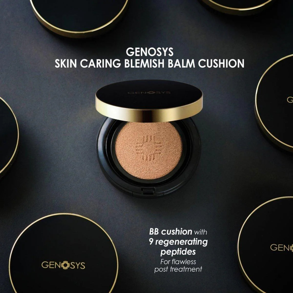 GENOSYS Blemish Balm Cushion Camel SPF50 - inkl. 1 stk. refill